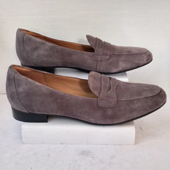 Clarks Unstructured Un Blush Go Grey Suede Loafers | Size 10 - Picture 2 of 12